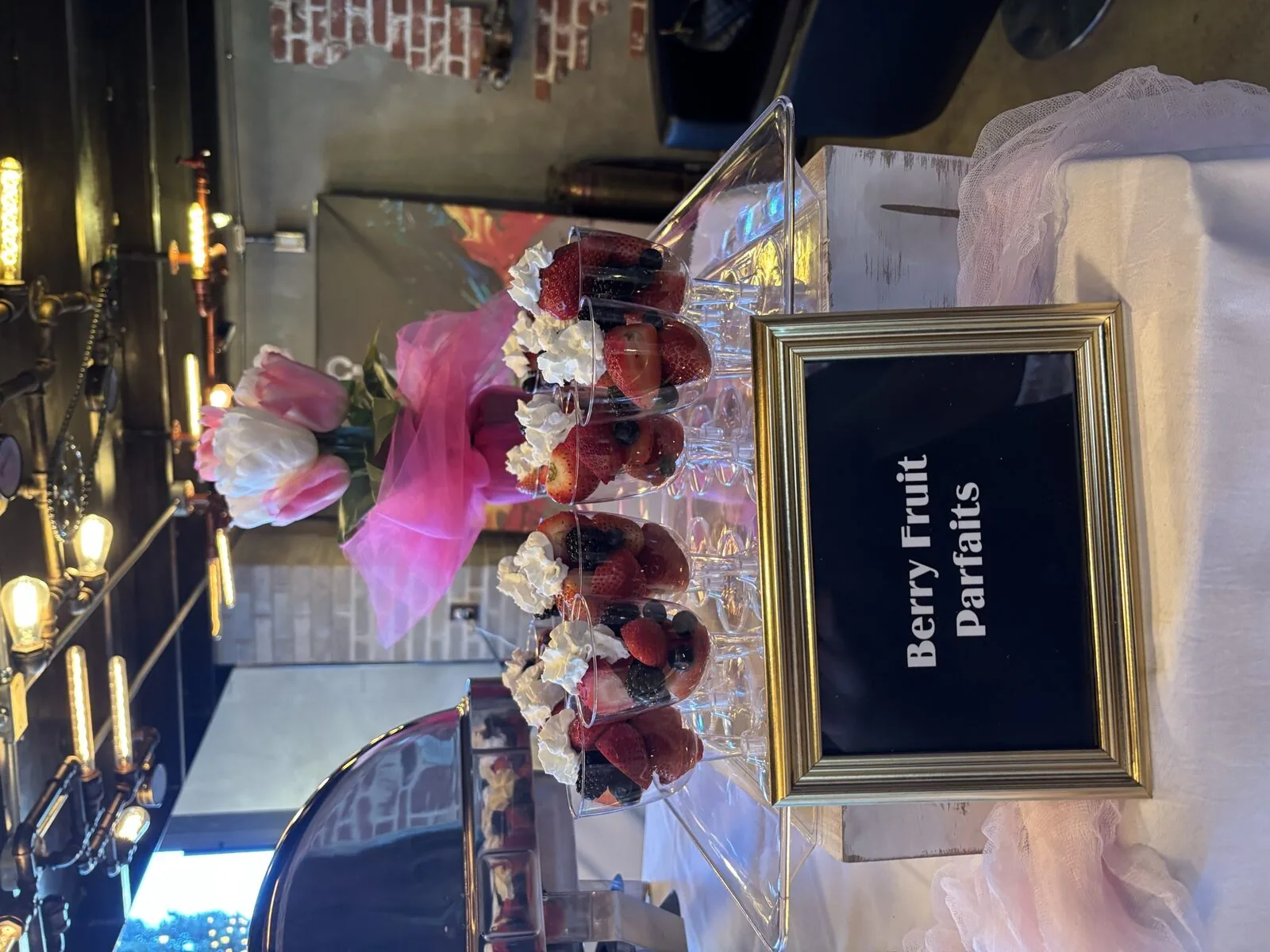 Elegant catering display for a special event