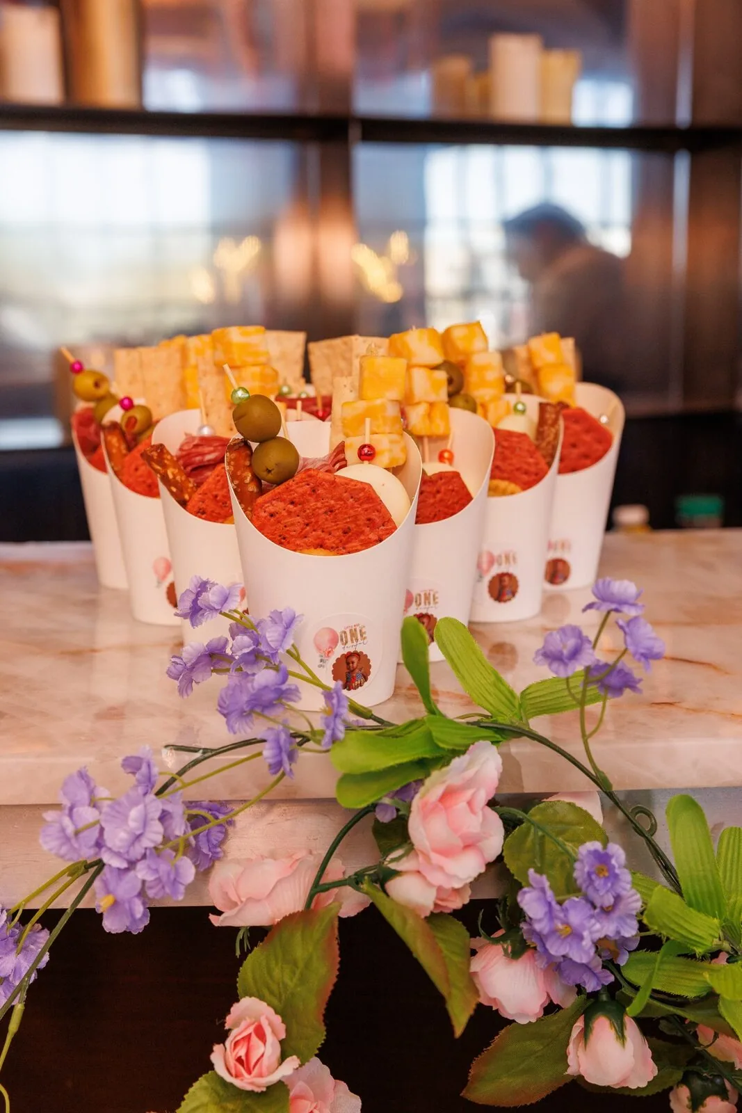 Individual charcuterie cups
